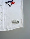 Majestic MLB Toronto Blue Jays White Button-Up Baseball Jersey Genuine Merchandise Size (L)