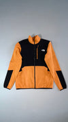 The North Face Denali Fleece Full-Zip Jacket — Amber Orange / Black (M)