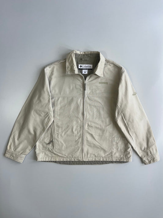 Columbia Sportswear Georgia Bulldogs Cotton Full-Zip Harrington Jacket Khaki (XL)