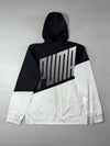 Puma Colorblock Hooded Windbreaker Jacket Black White (M)