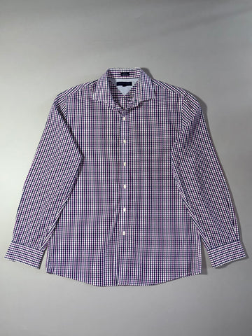 Tommy Hilfiger Purple Navy Gingham Check Shirt – (L)