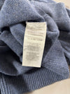 Lacoste Heather Blue Quarter Zip Knit Sweater – Tipped Collar (XL)