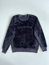 Applerind Fuzzy Fleece Crewneck Sweatshirt – Black (M)