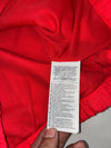 Nike Red Track Jacket – Black & White Chest Stripe, Mesh Lined (L)