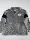 Fila Grey Plush Fleece Shawl Collar Pullover (XL)