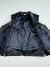 Vintage Black Leather Button-Up Waistcoat Vest (S)