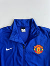 Nike Manchester United FC Diagonal Stripe Crest Training Presentation Windbreaker Jacket Blue (XL)