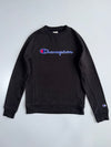 Champion Script Logo Sweatshirt | Black | Size S