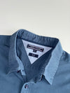 Tommy Hilfiger Slim Fit Stretch Button-Up Shirt Blue Grey(XL/2XL)
