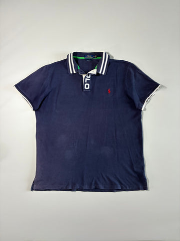 Polo Ralph Lauren Cotton Slim Fit Piqué Polo Shirt – Navy Blue (2XL)