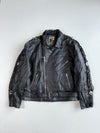 Vintage Master’s Leather Lace-Up Concho Biker Jacket (Xl)