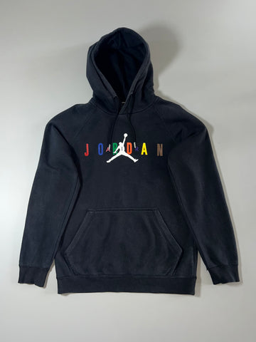 Jordan Black Multicolor Spellout Hoodie (M)