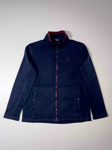 Black Yak Navy Sweater Fleece Full Zip Jacket ( M/L)