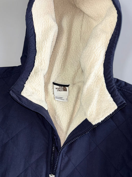 The North Face Premium Zip-Up Hooded Jacket (Fur Inside)(M)