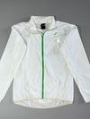 The North Face White Lightweight Windbreaker with Green Zip ( XS)