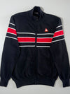 Le Coq Sportif Golf Collection Black Track Jacket Red Stripe Full Zip Size (M)