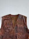 Super Premium Original Brown Leather Vest (L)