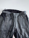 Rev’it! Black Leather Motorcycle Pants with CE Knee Protection & Stretch Panels (W-34/L-40)