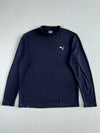 Vintage Puma Navy Mock Neck Long Sleeve Top (L)