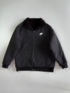 Nike Storm-Fit Big Swoosh Reversible Sherpa / Nylon Bomber Jacket Black (L)