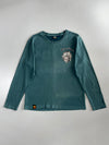 Jizo Bosatsu | Japanese Embroidered Longsleeve | Teal Green (M)