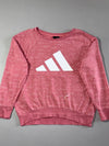 Adidas Pink Badge of Sport All-Over Print Sweatshirt (Women's) (L)