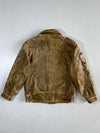 J’N deNaive Fire Department Patch Leather Jacket (S)