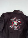 Highway 1 Canvas Motorcycle Jacket – Black, “Division 53” Printed Lining (XL)