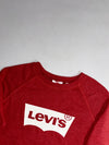Levi's Batwing Logo Raglan Crewneck Sweatshirt – Heather Red (S)
