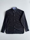 Tommy Hilfiger Custom Fit Solid Black Button-Up Shirt (L)