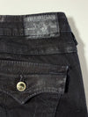True Religion Black Skinny Jeans – Crystal Buttons, Made in USA Women’s  (W:30) (L:42)