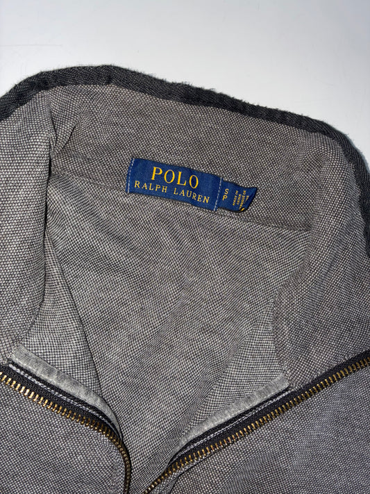 Polo Ralph Lauren Pique Quarter Zip Pullover – Charcoal Grey (M)
