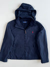 Polo Ralph Lauren Navy Fleece-Lined Hooded Windbreaker Jacket(Xl/2Xl)