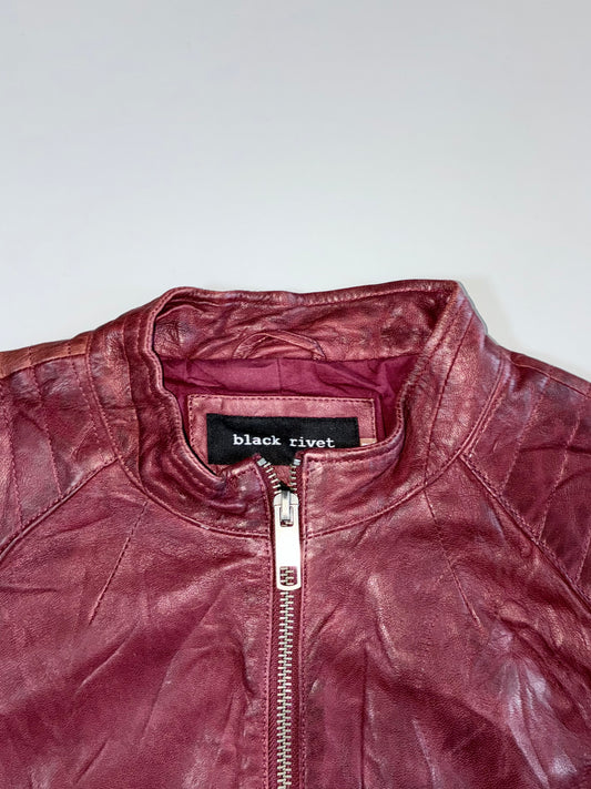 Black Rivet Premium Original Pure Leather Jacket Womens (M)