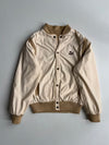 Puma Re Vintage Knit-Trim Bomber Jacket Cream Beige (M)
