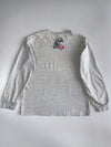 Vintage Japanese Premium Skull Printed Full Sleeve T-shirt)(L)