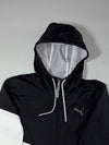 Puma Colorblock Hooded Windbreaker Jacket Black White (M)