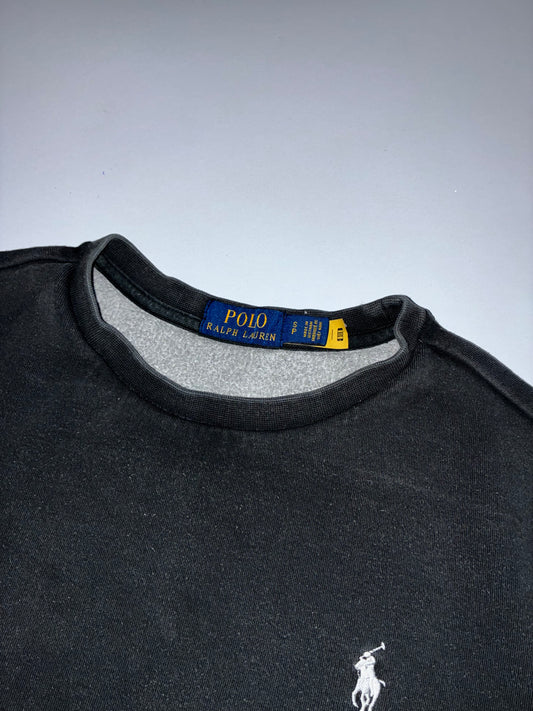 Polo Ralph Lauren Black Pony Logo Sweatshirt With QR (S)