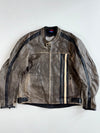 Rider-Tec Distressed Leather Racing Moto Jacket(Xl)