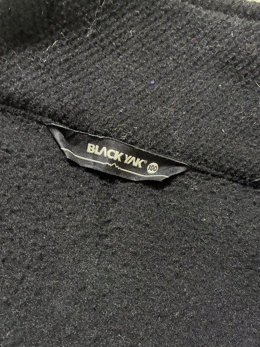 Black Yak Textured Fleece Full Zip Jacket – Black (L)