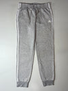 Adidas Heather Grey 3-Stripes Fleece Joggers (W:32) (L:41)