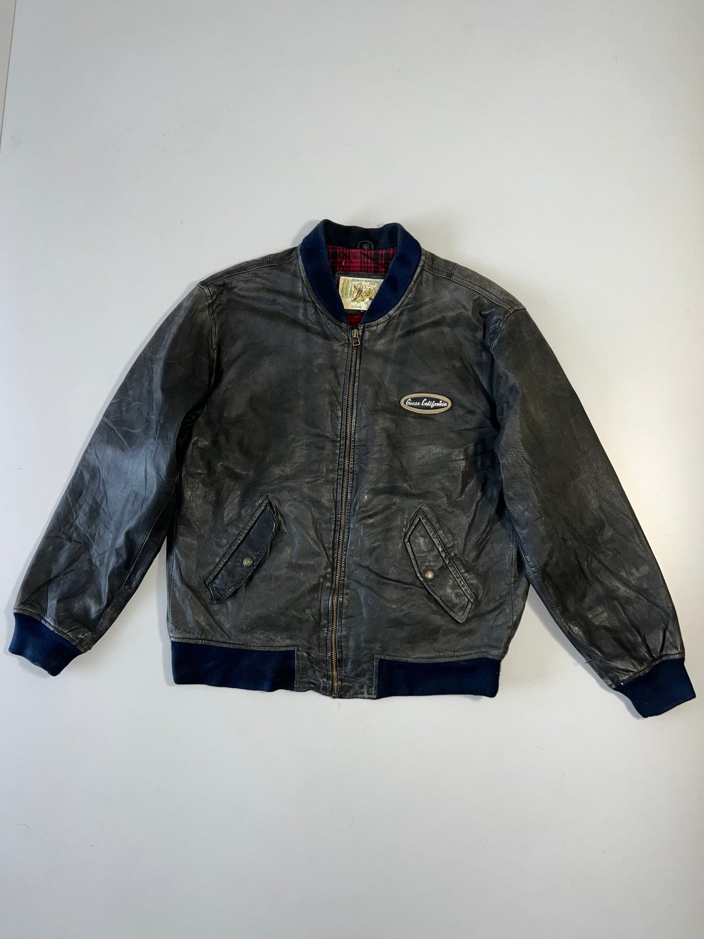 ZGuess Authentic Original Leather Jacket (RARE) (L)