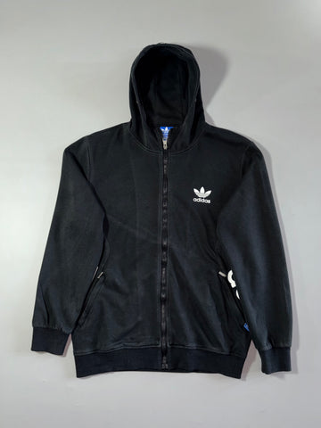Adidas Originals Black Trefoil Zip-Up Hoodie (XL)