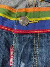 Dsquared2 Distressed Jeans – Rainbow Waistband, Made in Italy (W:33) (L:37)