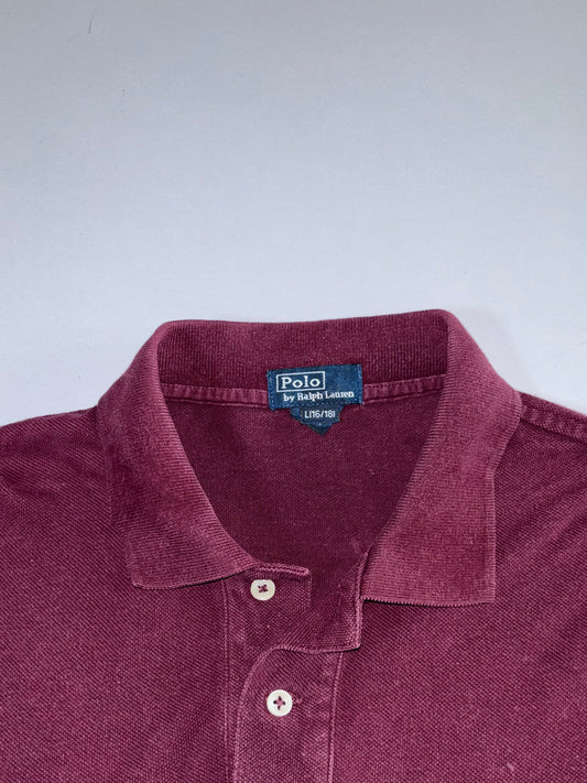 Polo by Ralph Lauren Maroon Long Sleeve Polo Shirt (S)