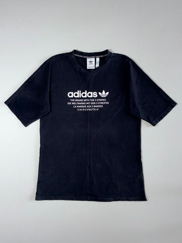 Adidas Originals Trefoil Spellout Tee — Black (M)