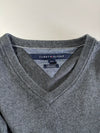 Tommy Hilfiger Pima Cotton Cashmere V-Neck Sweater – Charcoal (M)