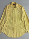 Vintage Polo by Ralph Lauren Yellow Windowpane Check Shirt aYarmouth 100% Cotton(XL)