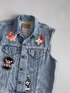 Vintage Levi’s Original Denim Vest With custom Patches (S/M)