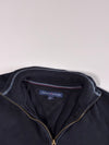 Tommy Hilfiger Black Quarter-Zip Knit Sweater (XL)